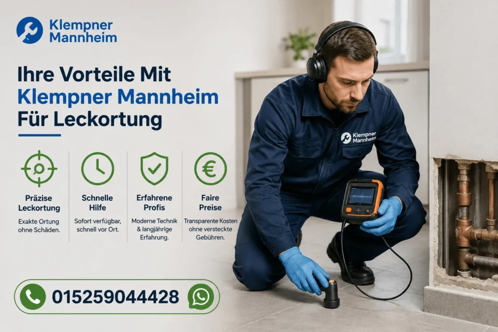Leckortung mit modernem Messgerät durch einen Fachtechniker
