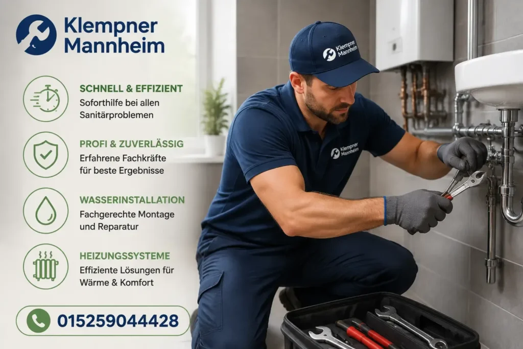 Fachmann bei der Reparatur von Wasserleitungen im Badezimmer